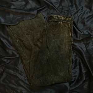 black acid wash Jogger Pants